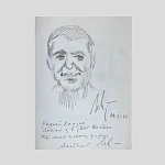 Анатолий Лев [автограф]. Портрет Романа Каплана. 19.11.1998.